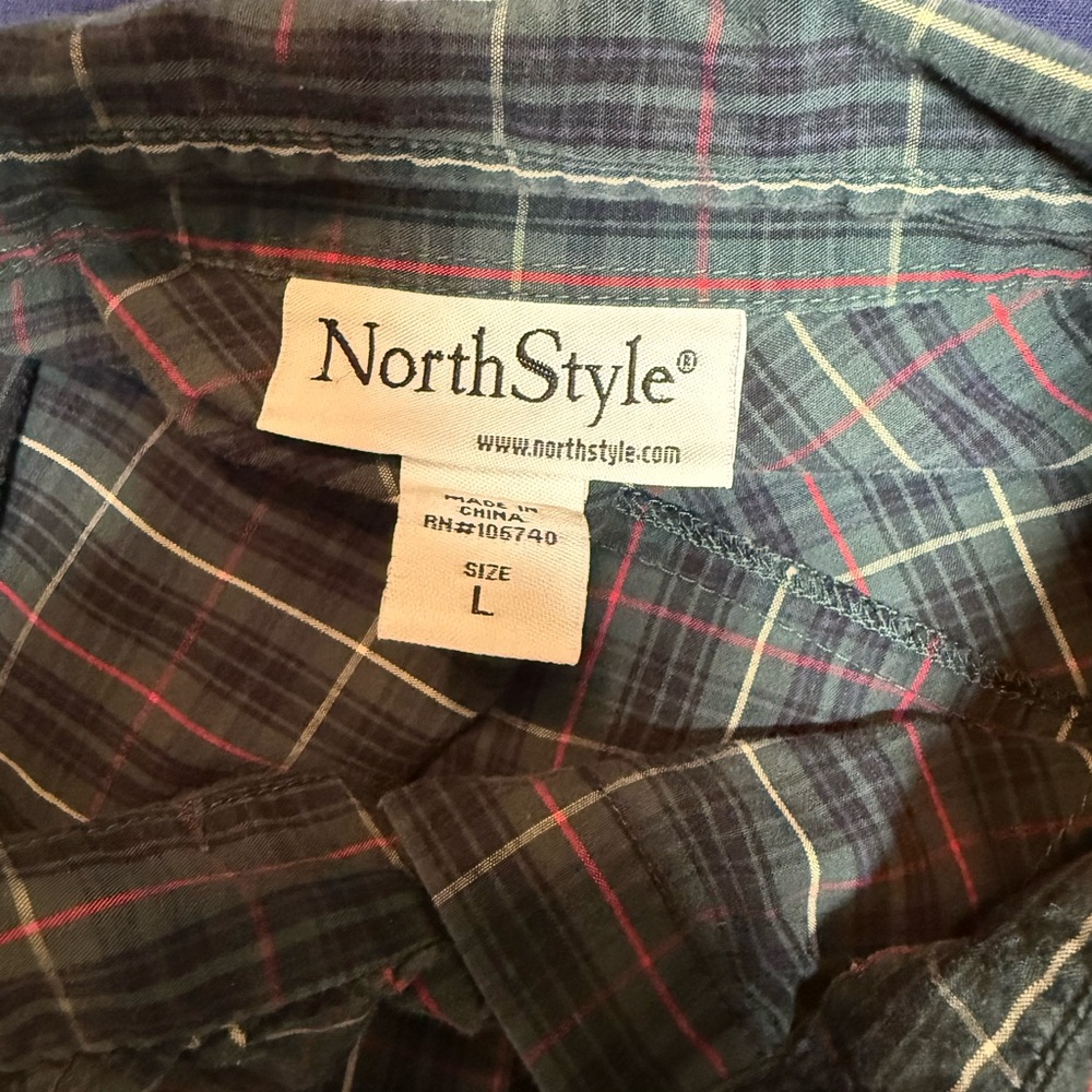 Plaid Ruffle Button-Up Shirt - Picture 12 of 14